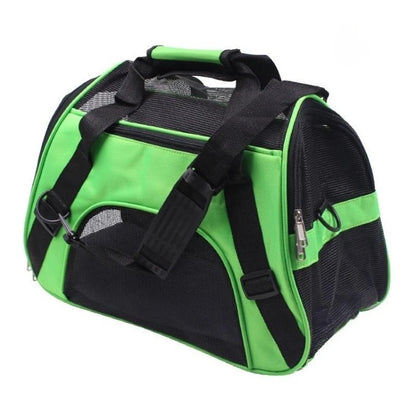 mochila para gatos o perros pequeños verde