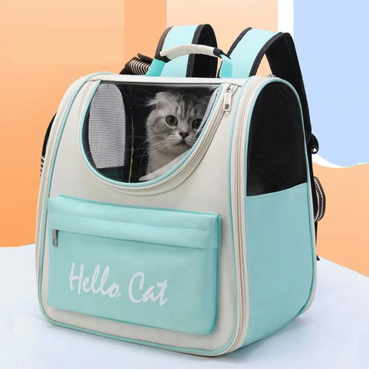 Mochila para Gatos: Transportador Exterior con Cojín Acolchado