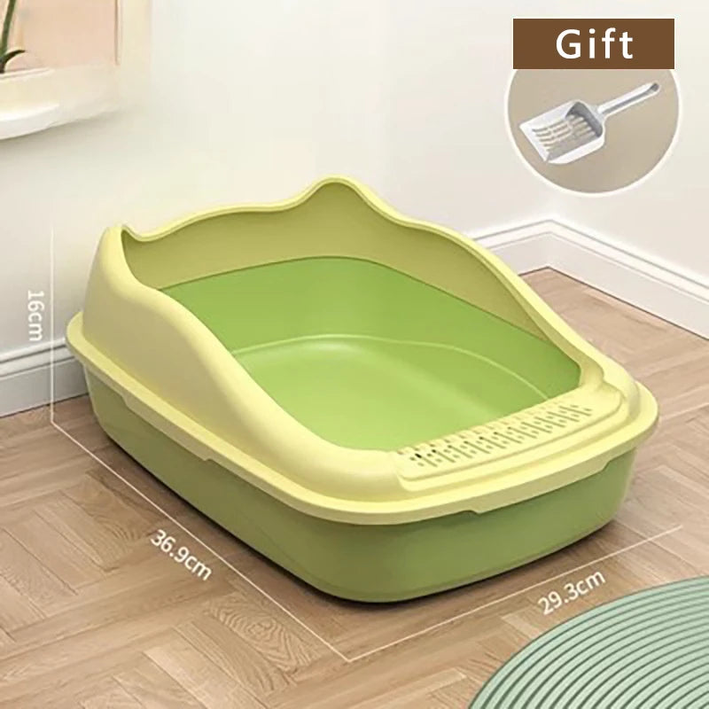 Caja de arena para gatos verde